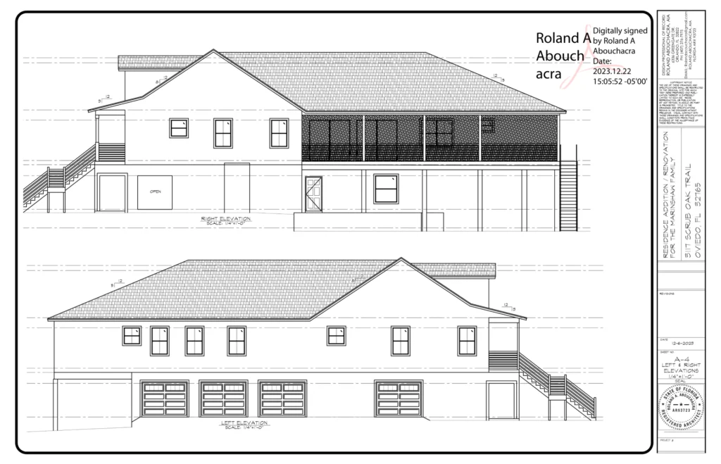 0007 A 4 LEFT RIGHT ELEVATIONS